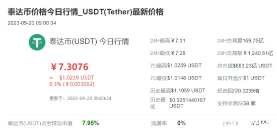 USDT币实时汇率波动图表