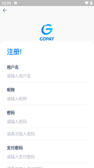 移动支付界面展示