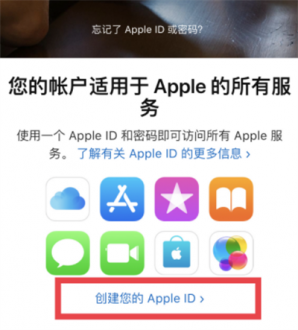 Apple ID注册界面