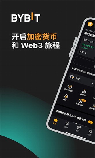 Bybit交易所移动终端操作界面