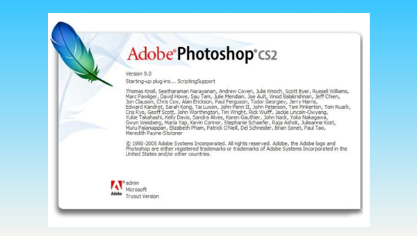 Photoshop CS2工作区展示